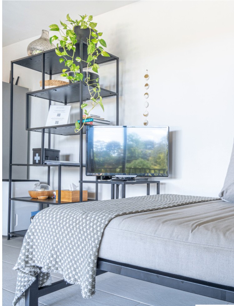The Container Apartment interior and deck