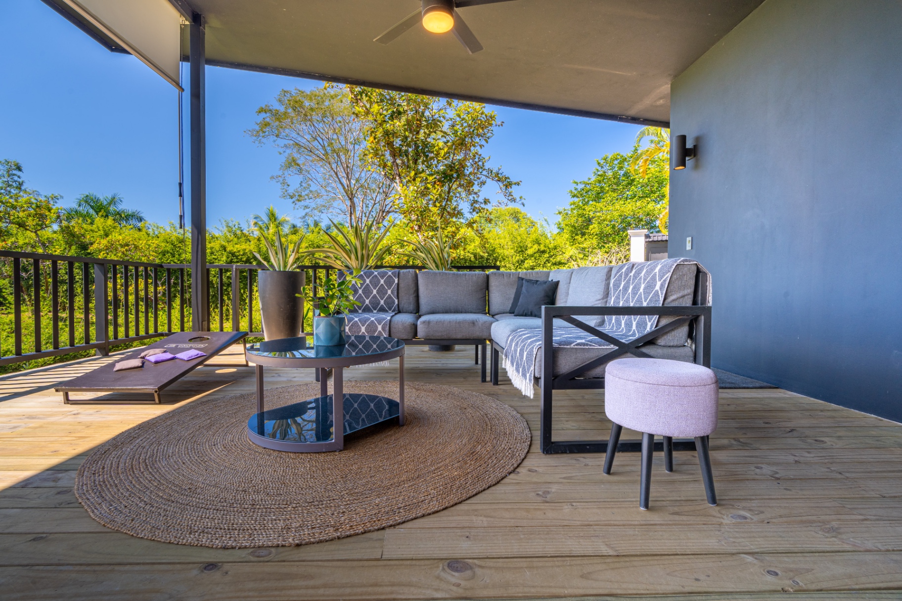 The Container Apartment interior and deck
