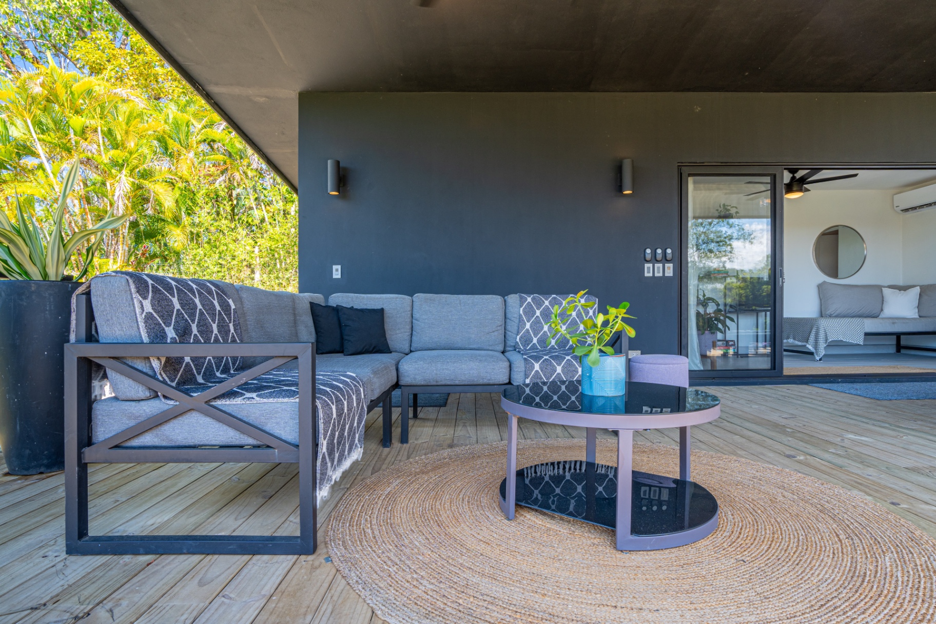 The Container Apartment interior and deck